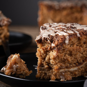 close up of coffee cake texture