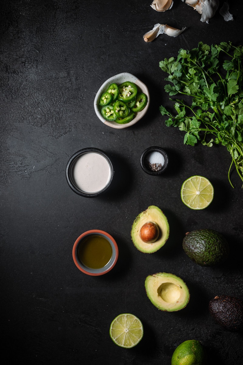 avocado salad dressing ingredients.