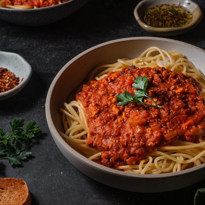 Vegan Tofu Bolognese Sauce Liv Vegan Strong