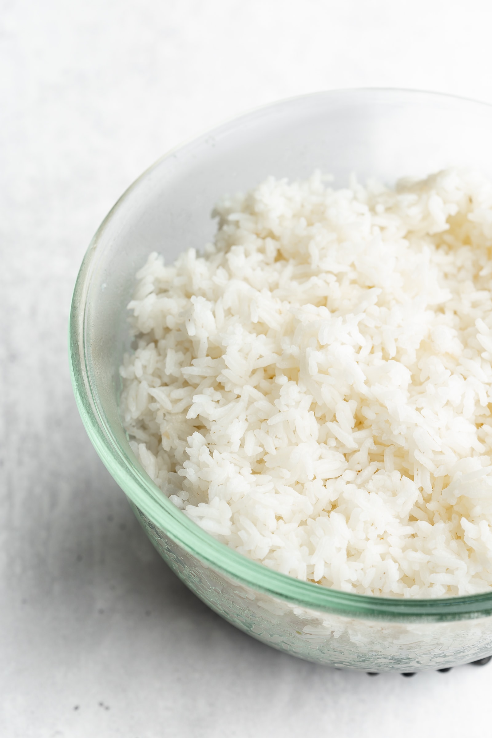 bowl of white rice.