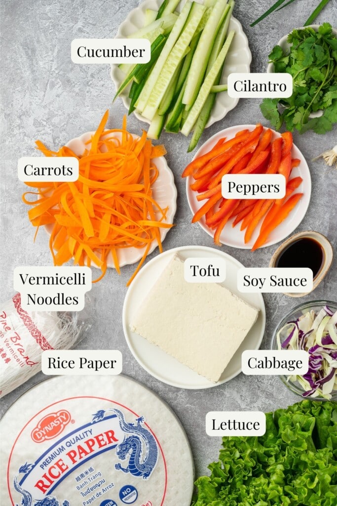 Vegan Rice Paper Rolls with Baked Tofu Liv Vegan Strong