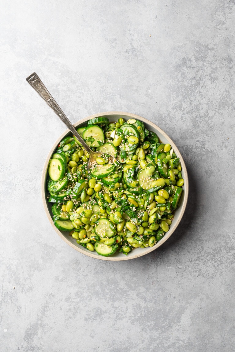 Edamame Cucumber Salad Liv Vegan Strong