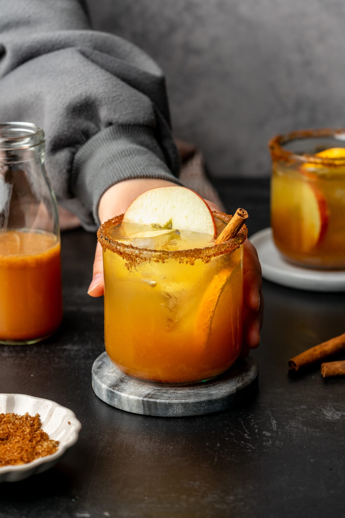 Spiced Apple Cider Mocktail Liv Vegan Strong