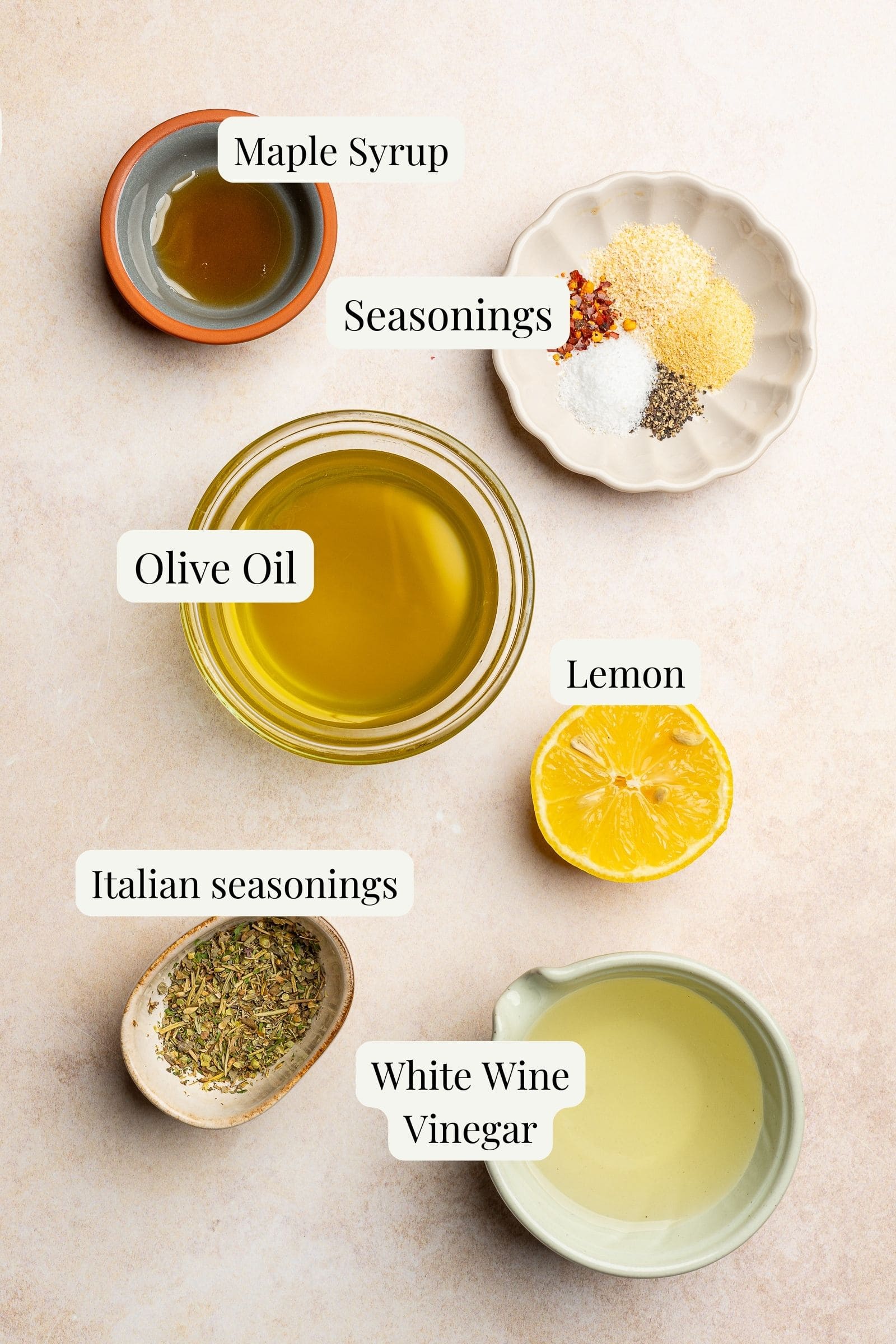 Italian seasoning ingredients labeled.