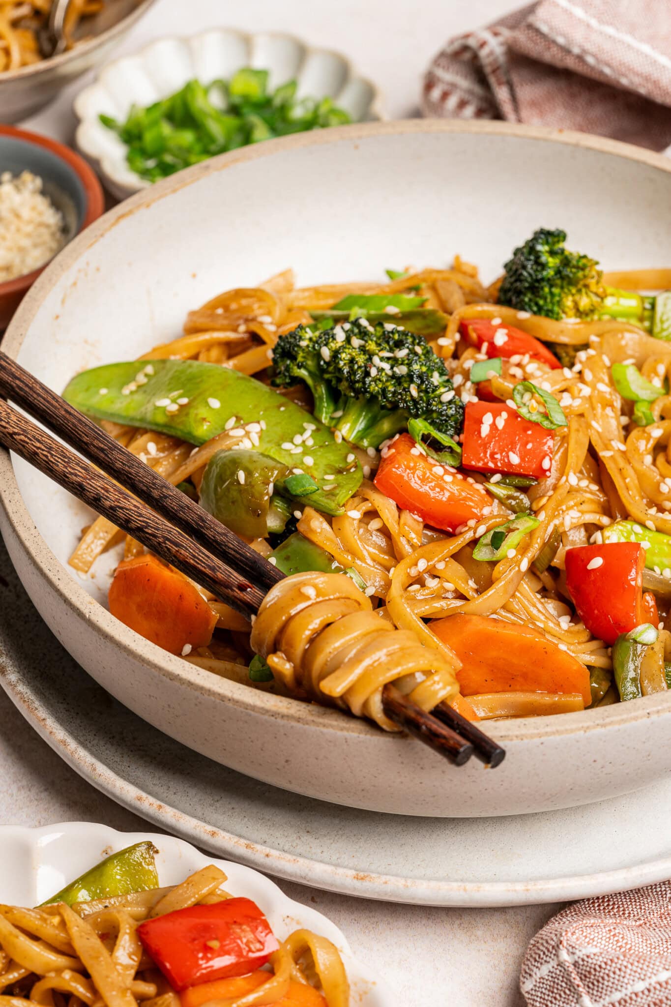 Vegan Rice Noodle Stir Fry - Liv Vegan Strong