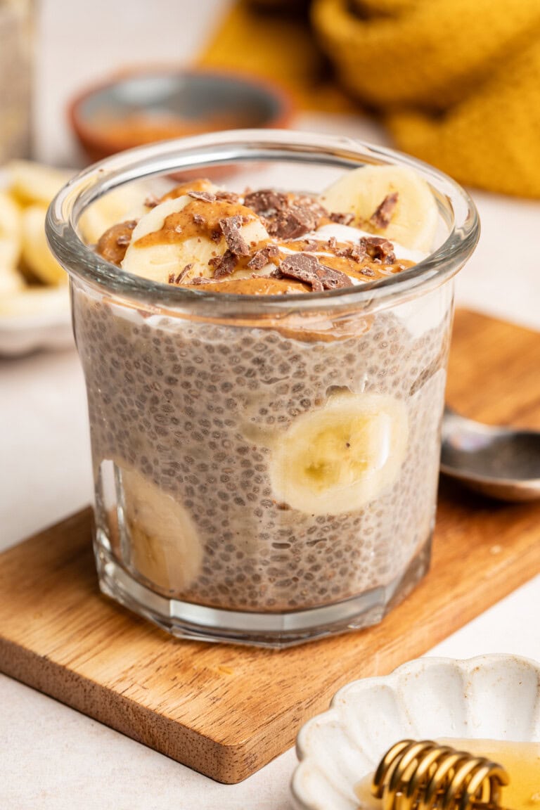 Image showcasing Banana Chia Pudding (Dairy-Free) - Liv Vegan Strong