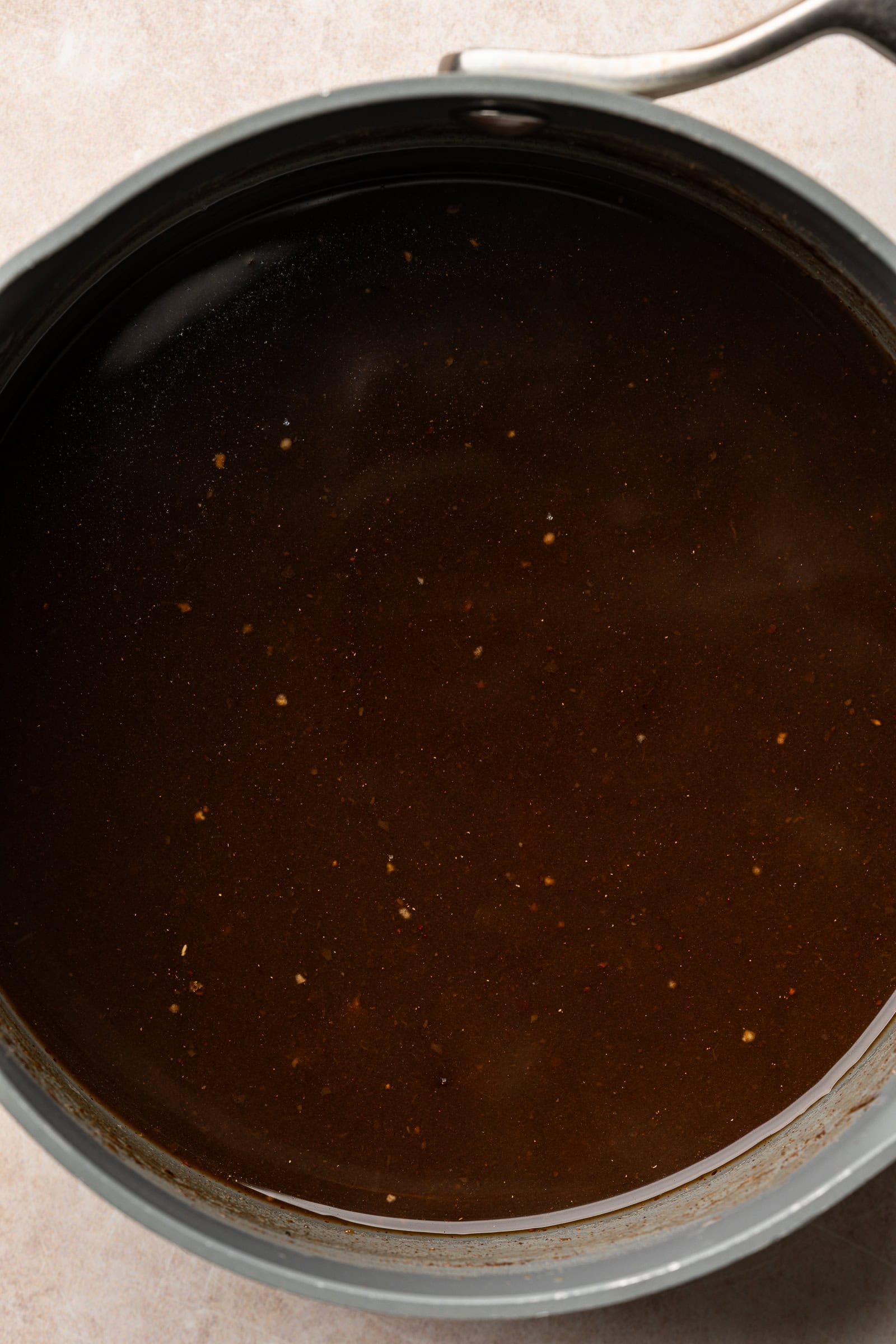 Pumpkin spice syrup after simmering.