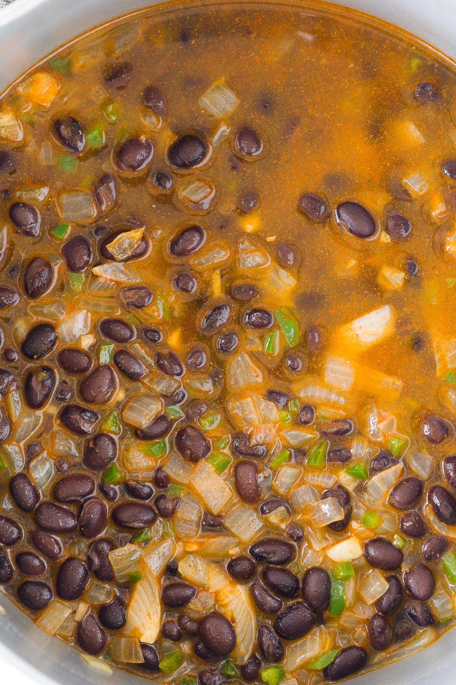 Black beans before being simmered down.