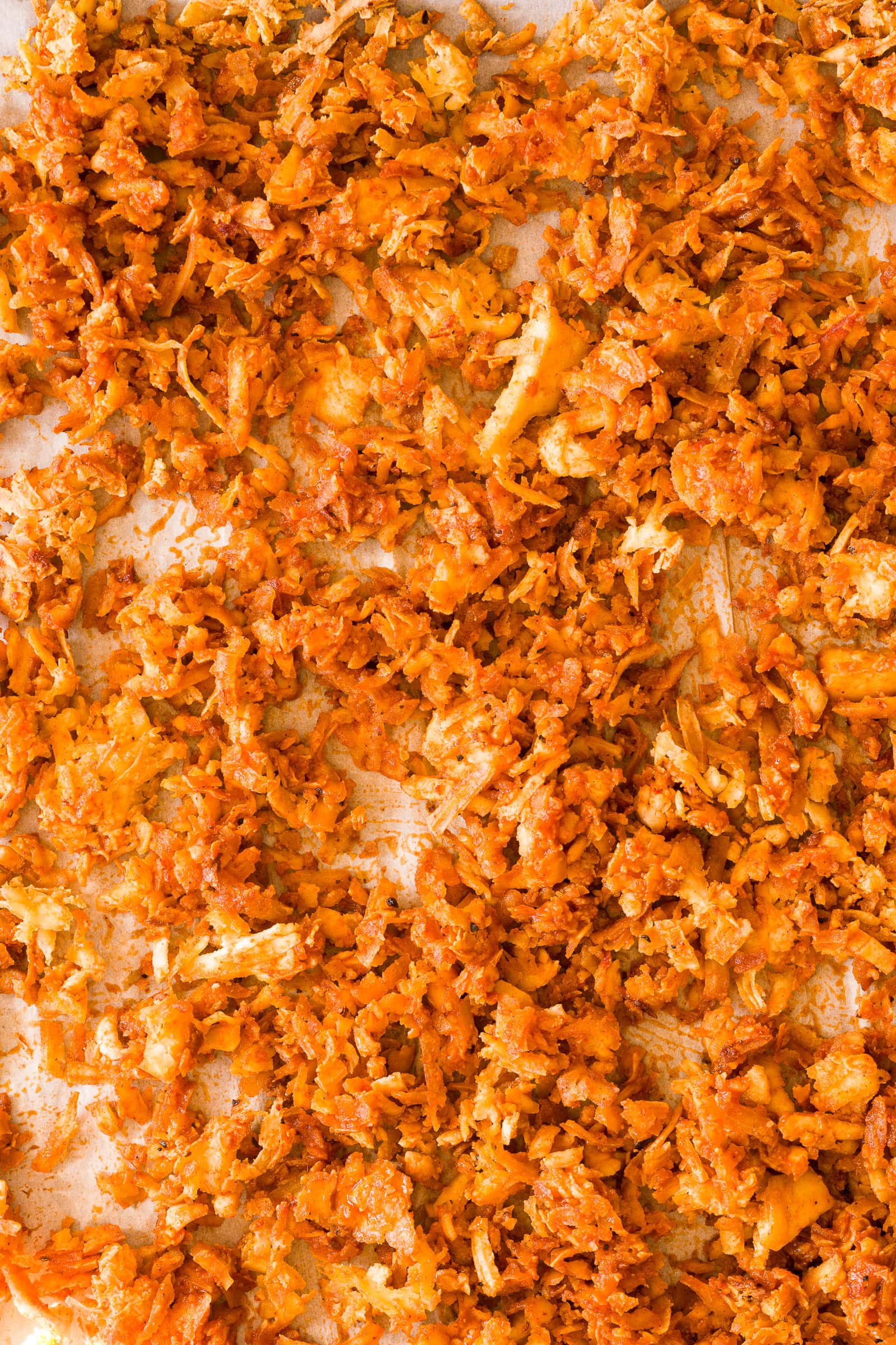 Crispy tofu tossed with bbq sauce.